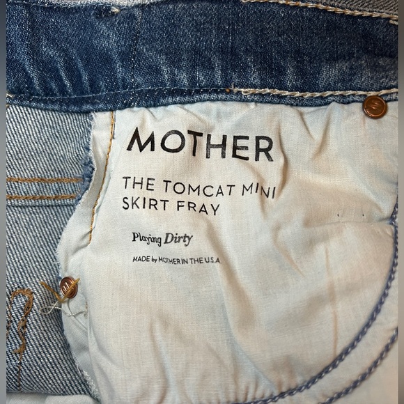 MOTHER Denim The Tomcat Mini Skirt Fray - Picture 8 of 16